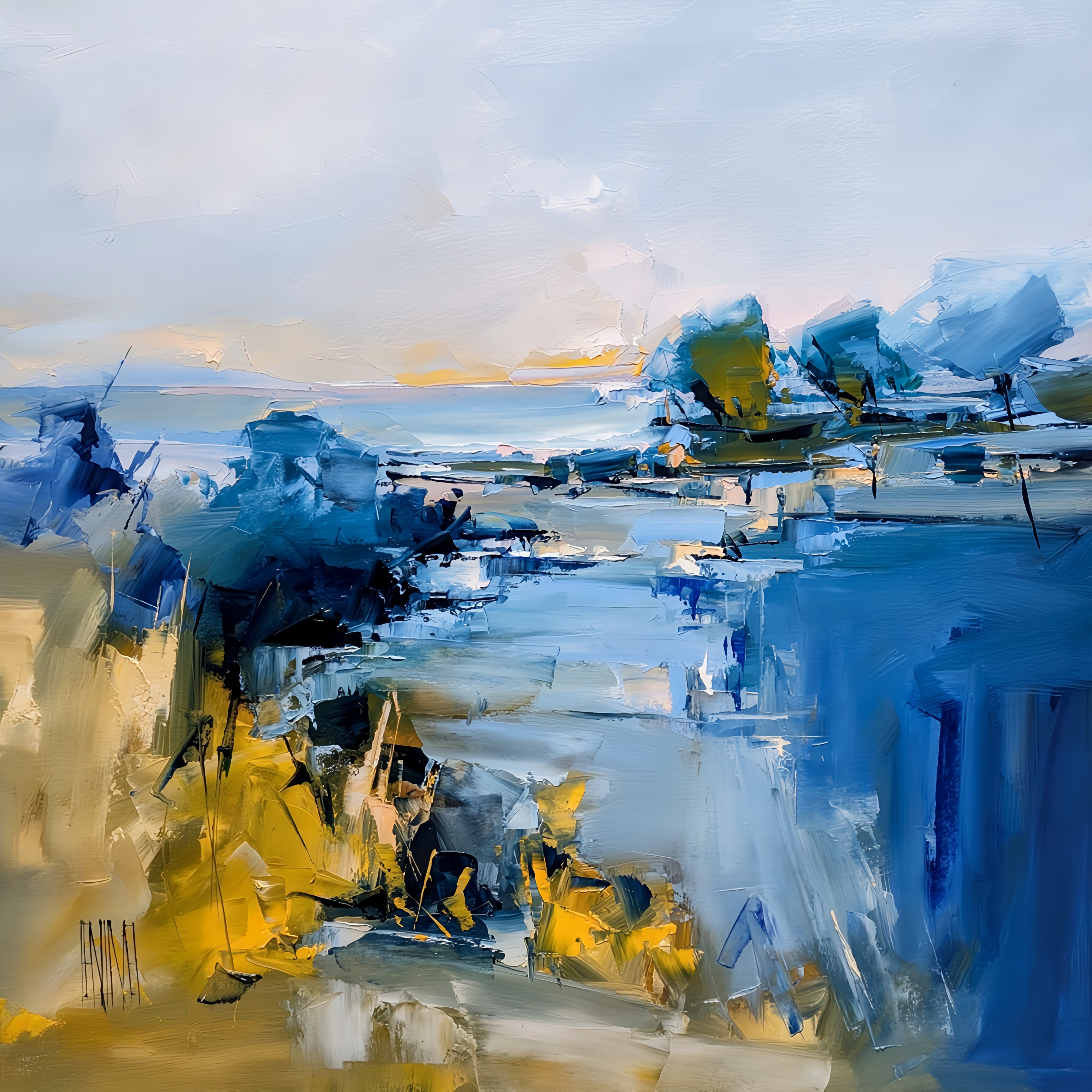 Coastal impression 32x32 inches