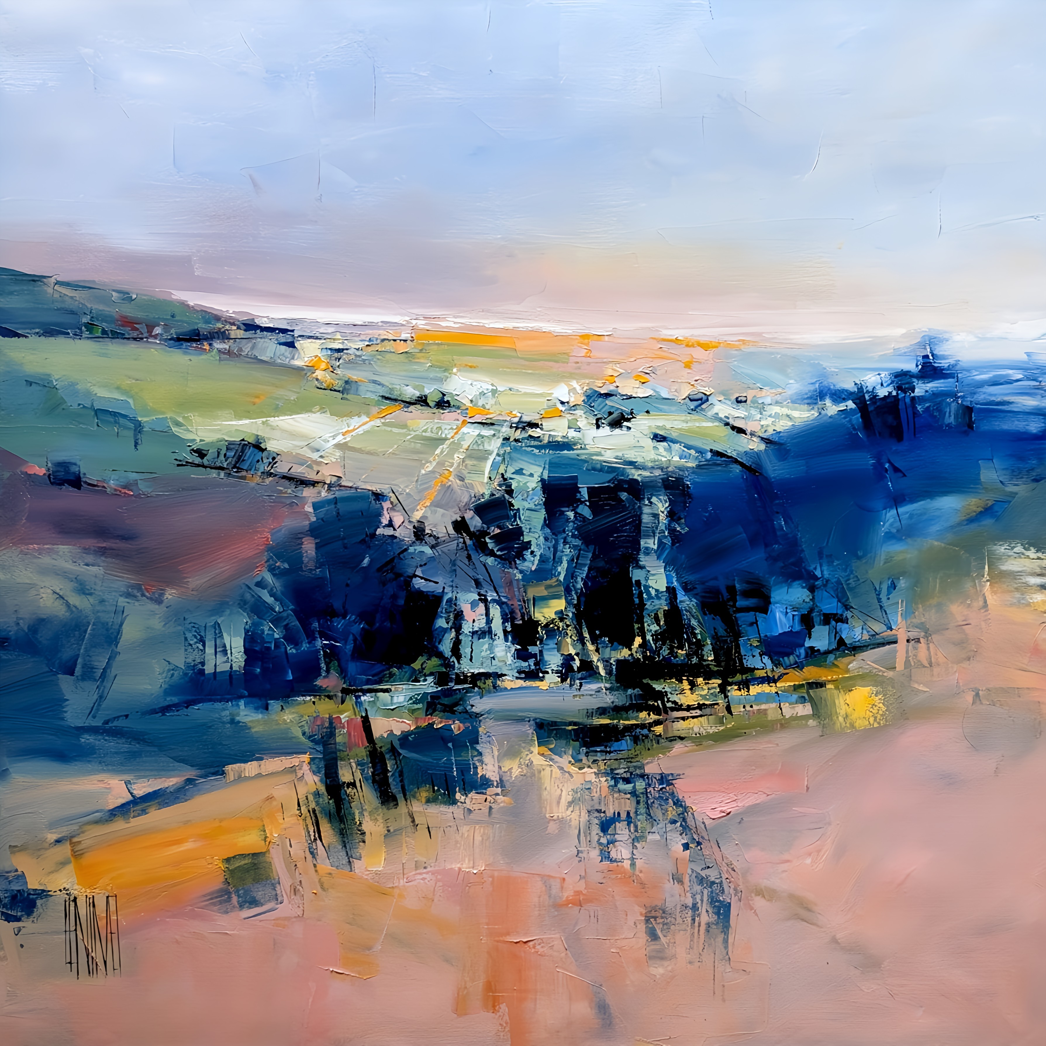 Towards the north 36x36 inches